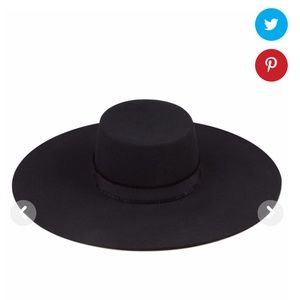 Ritz black wool boater hat - 55cm / S